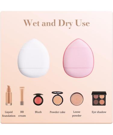 Sibba 12 Pieces Sponges Powder Puff with Finger Holder Strap - Mini Beauty Blender Makeup Pads for Liquid Foundation - Halloween Costume Festival Cosmetics - Wet & Dry Tool - Buy Online on GoSupps.com