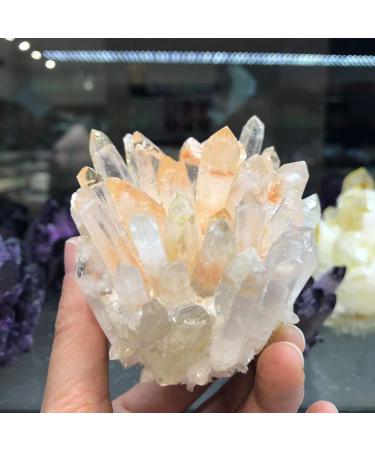 Crystal Rough 200-300G Natural Light Orange Crystal Flower Cluster Eliminating Stone Suitable for Home - Buy Online on GoSupps.com