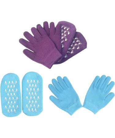 FRCOLOR 4 Sets Hand and Foot Care Set Spa Mittens Gloves for Spa Moisturizing Mitten Dry Cracked Hands Cosmetology Kit Moisturizing Gel Socks Vegetable Gel Miss Repair Hand Gloves - Buy Online on GoSupps.com