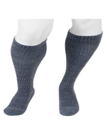 Juzo 20-30 mmHg Power Comfort Knee High Closed Toe CompressionSock Heather Gray Large