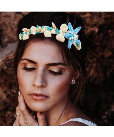 Unicra Starfish Pearl Bridal Headband - Beach Wedding Hair Accessories - Buy Online on GoSupps.com