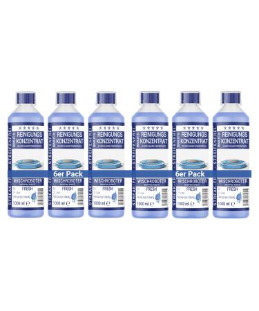 6x 1000ml wiping robot cleaning agent concentrate with fresh fragrance & dosing cup |Strip -free & foam arm |Suction wiper |Soil cleaner 6 l (1 -pack)
