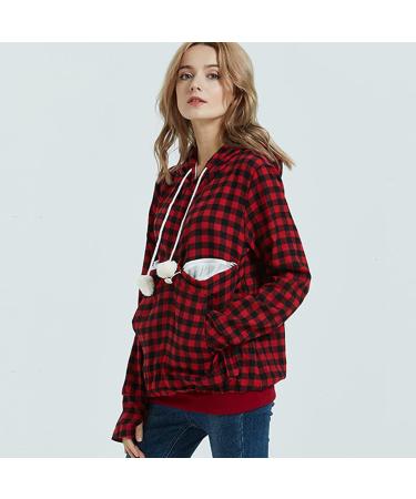 Cozy Women's Long Sleeve Cat & Dog Hoodie Sweatshirt with Zipper Bag - Ideal for Pet Lovers | Sizes X-13 to XXL - Buy Online on GoSupps.com