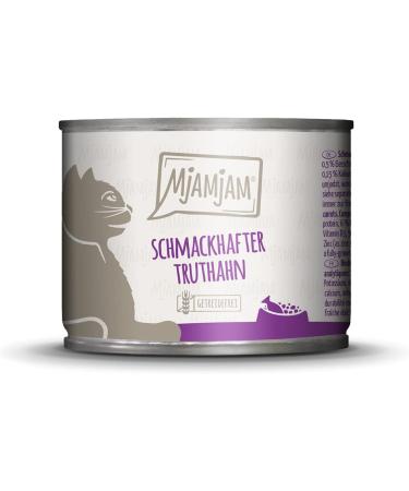 Mjamjam Premium Grain-Free Wet Cat Food - Tasty Turkey & Carrots (6 x 200g) - Extra Meat 6-Pack - Buy Online on GoSupps.com