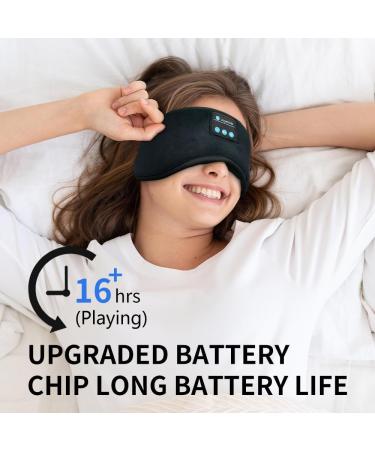Joythink Wireless Sleep Headphones Eye Mask - Adjustable Black Sleep Mask for Side Sleepers with 5.3 Speakers & Microphone - Ideal for Travel & Light Blocking - Buy Online on GoSupps.com