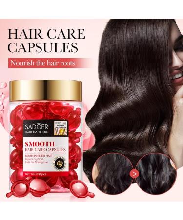 Hair Oils Hair Treatment Serum Vitamin Serum Oils Capsule Moroccan Macadamia Hair Repair Essence for Dry Damaged Hair Healthier Smooth and Silky  - Buy Online on GoSupps.com