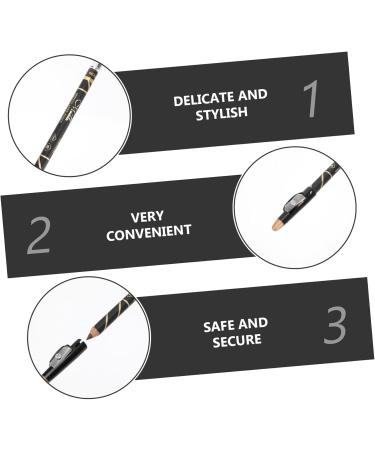 MUSISALY 4pcs Two-in-one Eyebrow Pencil Eyebrow Pencils with Pencil Sharpener Eyebrow Cosmetics Wooden Brown - Buy Online on GoSupps.com
