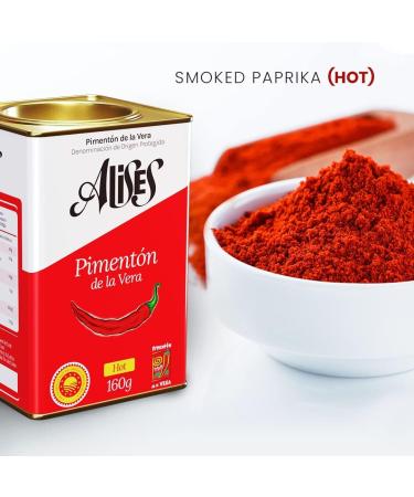 Hot Smoked Paprika Powder 160g D.O.P. - Authentic Spanish Paprika Seasoning by Pimenton de la Vera Alises - Buy Online on GoSupps.com