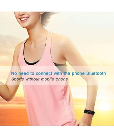 Pfedometer Fitness Armband - Easy Operation Pedometer Bracelet with Clock & Calorie Tracker for Jogging (No Bluetooth/App) - Black - Buy Online on GoSupps.com