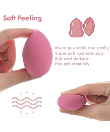 8 PCS Latex-Free Vegan Makeup Sponge Set for Professional Foundation Blending - Pink - Buy Online on GoSupps.com