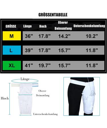 Catheter Leg Bag Holder (XL) - Urine Bag Cover with Belt for Incontinence | Comfortable & Secure Sleeve - Buy Online on GoSupps.com