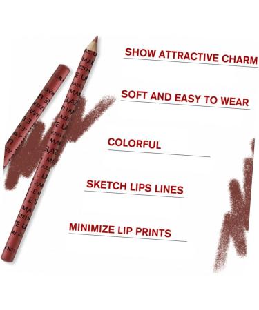 Mikinona 12 Pieces Of Lip Liner Pencils Long Lasting Makeup Supplies For Natural Lip Definition Color Combinations - Buy Online on GoSupps.com