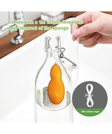 Magic Beans Bottle Cleaner Beans-Shaped Bottle Cleaning Sponge Beans Bottle Cleaning Sponge Water Bottle Cleaning Beans Reuseable Small Mouth Bottle Cleaning Spong (3pcs-Green) - Buy Online on GoSupps.com