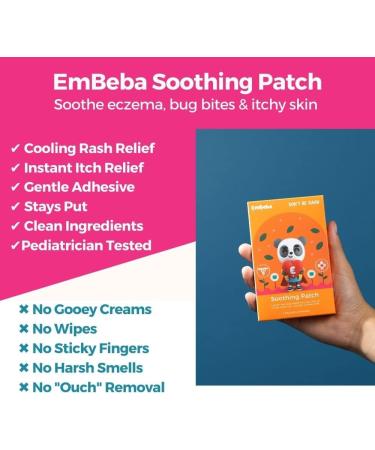 EmBeba Natural Soothing Rash Patch for Itchy Skin & Bug Bite Relief | Anti-Itch Gel Patches for Kids with Sensitive Skin (Heart 9 Patches) - Buy Online on GoSupps.com