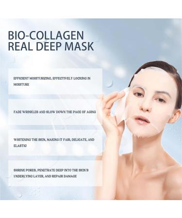 Deep Collagen Face Mask - Skinqueen Bio-Collagen Overnight Anti-Wrinkle Sheet Mask | Hydrating Korean Real Mask for Firming & Elasticity - Buy Online on GoSupps.com