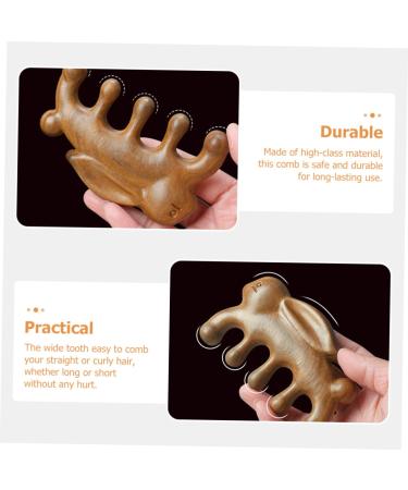 Healvian 2pcs Green Sandalwood Massage Comb Set - Eco-Friendly Wooden Hairbrush for Women - Perfect Gift for Healthy Hair - Buy Online on GoSupps.com