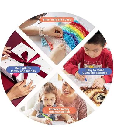 20x20 Inch DIY Hook Rug Kit - Flowers Kids Room Carpet - Buy Online on GoSupps.com