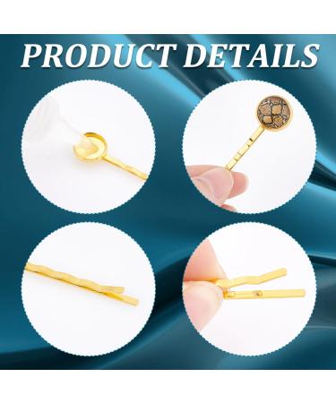 Unicraftale 30 Sets Hair Needles & Glass Cabochons - DIY Brass Hairpins & Accessories for Jewelry Production | International Shipping - Buy Online on GoSupps.com