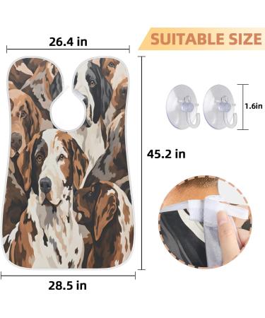 Beard Bib Apron | Brown Dog Beard Hair Catcher for Men | Perfect Gifts for Dad Husband for Father's Day & Anniversaries | Beard Bib with 2 Suction Cups - Buy Online on GoSupps.com