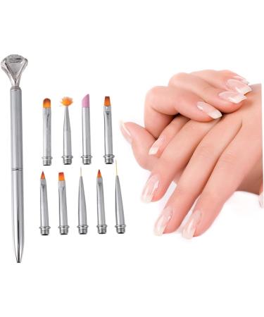 Ipetboom 1 Nail Decoration Brush Nail Drawing Brush Nail Art Painting Pen Nail Painting Brush Nail Pen Boxed 14.5X2X1cm Silver - Buy Online on GoSupps.com