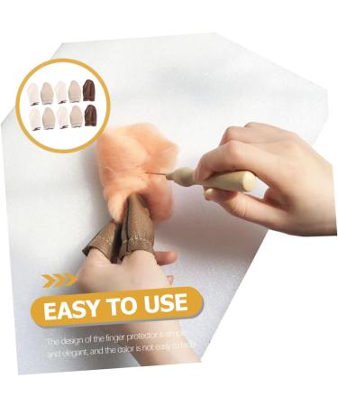 FRCOLOR 5 Pairs Leather Thimbles - Durable Cowhide Thumb Protectors for Sewing & Crafts | International Shipping - Buy Online on GoSupps.com