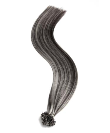 100% Remy Hair U-Tip Bonding Extensions - 50 Strands 50cm Color #50 & #1B/Gray - Premium Quality Hair Extensions for Seamless Blending - Buy Online on GoSupps.com
