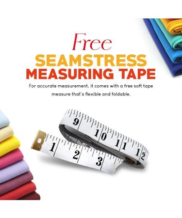 Premium 9-inch Fabric Scissors for Sewing - High Density Carbon Steel Shears with Bonus Measuring Tape for Fabric, Leather, and Metal Cutting - Buy Online on GoSupps.com