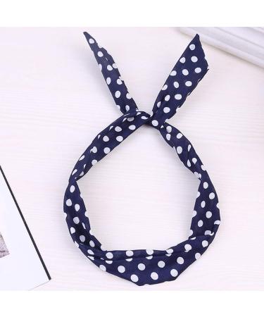 Shop Caoqao Women's Fashion Paisley Rockabilly Headband - Retro Cabled Hair Turban - Navy - 1 Pack - Buy Online on GoSupps.com
