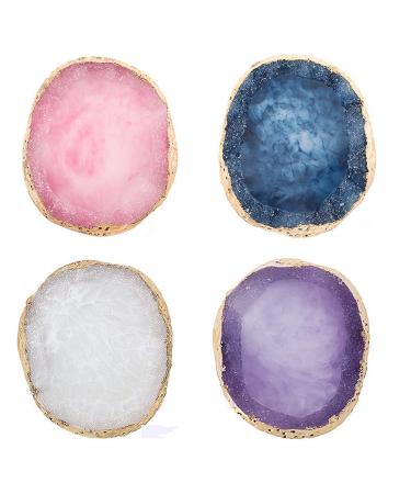 2PCS Manicure Display Board Color Resin Stone Palette Nails Tool Plate Pigment Gel Manicure Display Board Random Color Pink