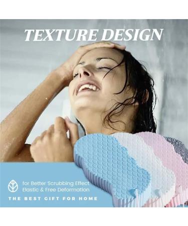 Beyond Draw Exfoliating Sponge - Super Soft 3D Reusable Bath Sponge for Body (Pink & Blue) | Ultimate Exfoliation for Glowing Skin - Buy Online on GoSupps.com