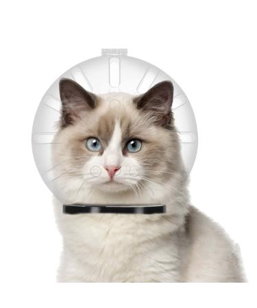 Clarful muzzle for cats for fur care breathable transparent cat-air muzzle adjustable cat hood- anti-bite and protective muzzle for pets prevent cats m