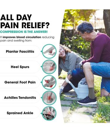 Modvel Foot & Ankle Brace Socks - Compression Sleeve for Sprained Ankle Support | Tendonitis & Arthritis Relief for Men & Women - Light Grey Small - Buy Online on GoSupps.com