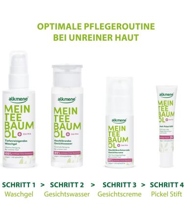  Alkmene alkmene My Tea Tree Oil Face Cream 2 x 50ml Blemish Reduction Confirmed to 91% - Natural Vegan & Climate Neutral Tea Tree Oil - 24 Hour Moisturizer for - Buy Online on GoSupps.com
