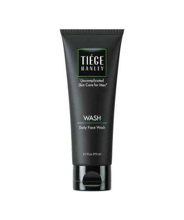 Tiege Hanley Daily Face Wash for Men (WASH) | 30 DAY SUPPLY 2x per Day | Gently Removes Dirt, Grime & Excess Oil | Feel Cleansed & Refreshed | Fragrance Free | Dry or Sensitive Skin | 2.5 Ounces