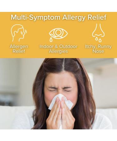AllerVarx Loratadine 10mg Orally Disintegrating Tablet - 24 Hour Allergy Relief - Non-Drowsy Antihistamine - 30 Count Pack - Buy Online on GoSupps.com