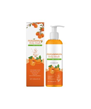 Persimmon Shower Gel Natural Deodorant Soap Contains Persimmon Extract Refreshing and Moisturizing Deep Cleansing Purifying and Deodorizing Nourishing Skin Suitable for Men and Women