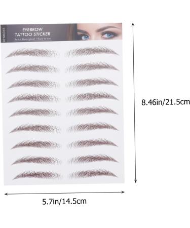 WOFASHPURET 18 Sheets Imitation Eco Eyebrow Sticker Makeup Caboodle Fake Eyebrows Decal Brown Transfer Stickers 21.5X14.5cmx2pcs Brownx2pcs - Buy Online on GoSupps.com
