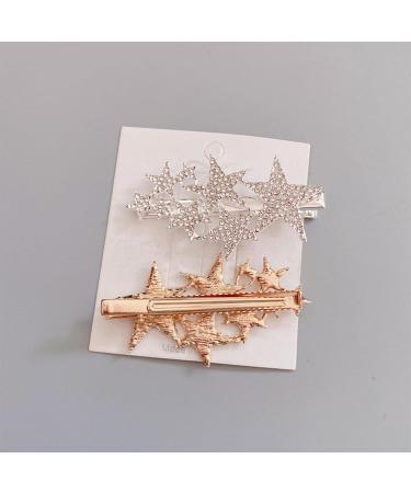 Allereya Rhinestone Star Hair Barrette Crystal Wedding Hair Barrette Gold Cz Cluster Star Head Clip Crystal Headpieces Bridal Hair Accessories for Women and Girls (Gold) - Buy Online on GoSupps.com