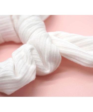 Bunny Ear Cotton Bow Scrunchies for Women & Girls - Set of 5 (Black, White, Grey, Purple, Yellow, Dark Green) - Buy Online on GoSupps.com