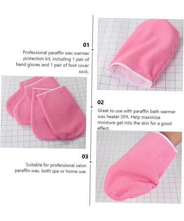 FRCOLOR Practical Wax Heat Cover 12 Sets Leather Horn Boots Polyester Lining Nail Women's Moisturizing Hand Gloves - Buy Online on GoSupps.com