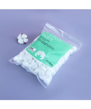 Small Cotton Balls (200 Pack) for Make-Up Nail Polish Removal & Pet Care | International Shipping Available - Buy Online on GoSupps.com