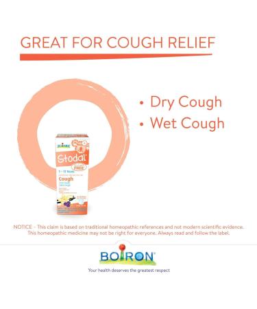 Boiron Stodal Children's Sugar-Free 125ml Vanilla & Blackberry Flavours Homeopathic Medicine for Dry & Wet Cough - Buy Online on GoSupps.com