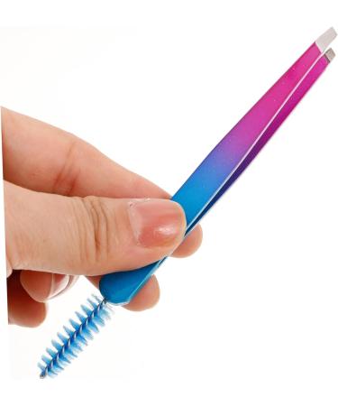 FOMIYES Stainless Steel Eyebrow Tools Travel Eyebrow Clamp Eyebrow for Women Beauty Tool Eyebrow Tweezer with Brush Eyebrow with Brush Eyebrow Clip Miss 2 in 1 12.00X1.00X0.80CM Colorful - Buy Online on GoSupps.com