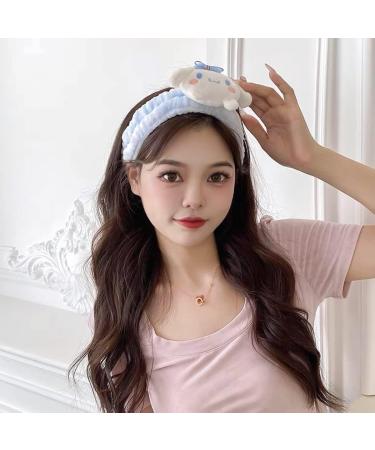 Kawaii Spa Headband for Washing Face Cute Blue Headband for Make Up Washing Party Soft Headband for Woman Girls - Buy Online on GoSupps.com