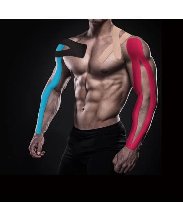 Kinesiology Tape 1/2 /5 Rolls Sports Athletic Mucle Wrist Knee Ankle Elastic Waterproof Breathable 2 Inch x 16 Feet Beige 1 Roll 1 Count (Pack of 1) Beige - Buy Online on GoSupps.com