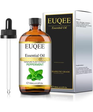 Peppermint essential oil (4 oz/118 ml) Pure Essential Oil - with Glass Dropper Great for Aromatherapy Diffuser Candle Making - Buy Online on GoSupps.com