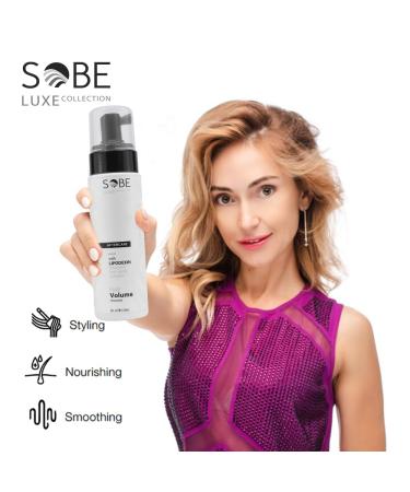SOBE LUXE Hair Volumizing Mousse 8 Oz | Lifts Adds Volume & Texture | Infused with Calendula Sunflower Oil Vitamin E & Peptides - International Shipping Available - Buy Online on GoSupps.com