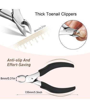 10 Piece Professional Toenail Pliers Set Super Sharp High-Quality Stainless Steel Toenails Pedicure Set for Thick Ingrown Hard Toenails Paronychia Onychomycosis Nail Fungus Black - Buy Online on GoSupps.com