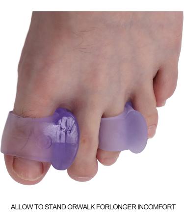 Silicone Toe Separators - 4 Pairs for Overlapping Toes - Purple Hallux Valgus Corrector & Bunion Straightener with Guaranteed Results - Buy Online on GoSupps.com