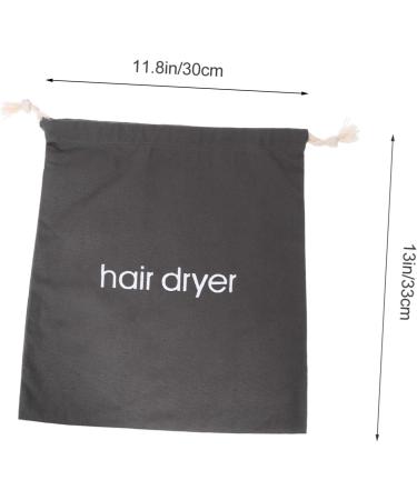 Beavorty 1pc Hair Dryer Storage Bag Canvas Cosmetic Bag Drawstring Closure Cover Practical Storage Pouch Rope 33x30cm Dark Grey - Buy Online on GoSupps.com